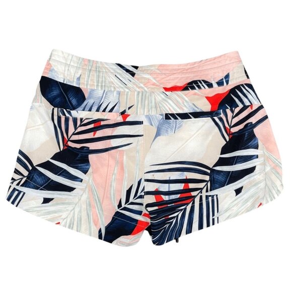 Athleta Hudson Shorts 14 Floral Tropical Palm Print Zip Fly Zipper Pockets XL - Picture 3 of 10
